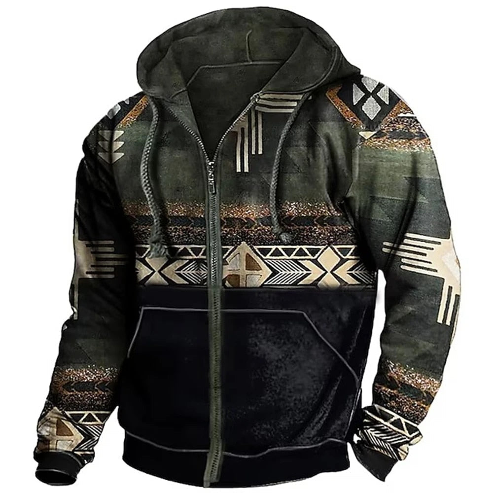 Braxon | Retro outdoor hoodie met ritssluiting voor heren – Lichtgewicht casual jas voor  dagelijks gebruik