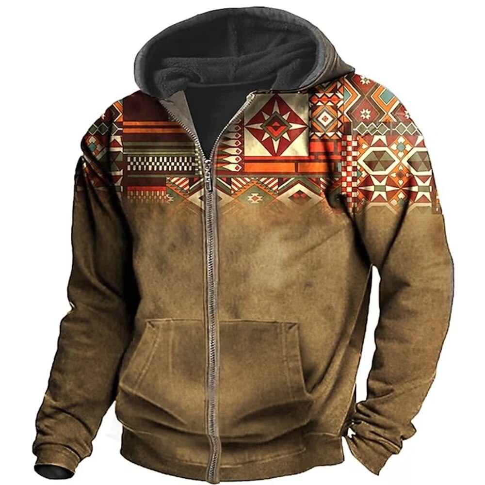 Braxon | Retro outdoor hoodie met ritssluiting voor heren – Lichtgewicht casual jas voor  dagelijks gebruik