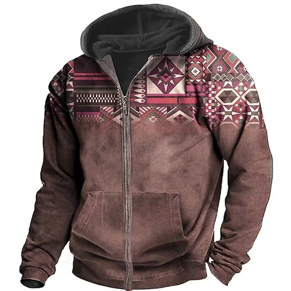 Braxon | Retro outdoor hoodie met ritssluiting voor heren – Lichtgewicht casual jas voor  dagelijks gebruik
