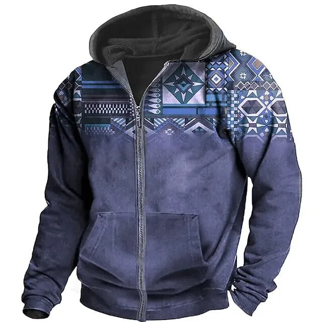 Braxon | Retro outdoor hoodie met ritssluiting voor heren – Lichtgewicht casual jas voor  dagelijks gebruik
