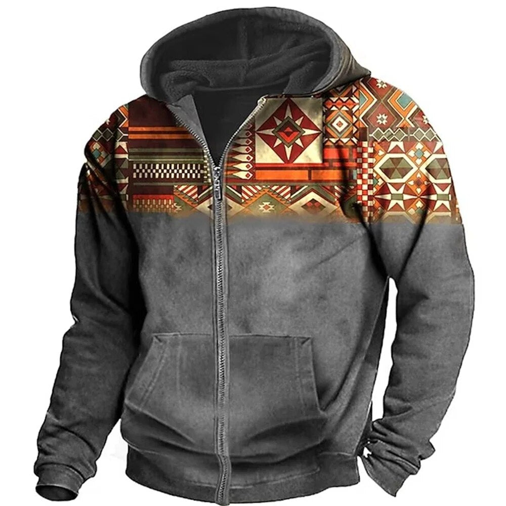 Braxon | Retro outdoor hoodie met ritssluiting voor heren – Lichtgewicht casual jas voor  dagelijks gebruik