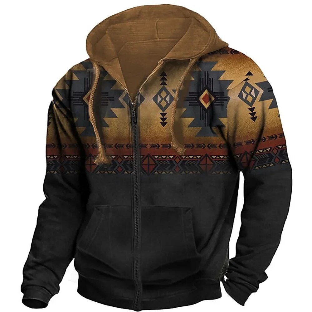 Braxon | Retro outdoor hoodie met ritssluiting voor heren – Lichtgewicht casual jas voor  dagelijks gebruik