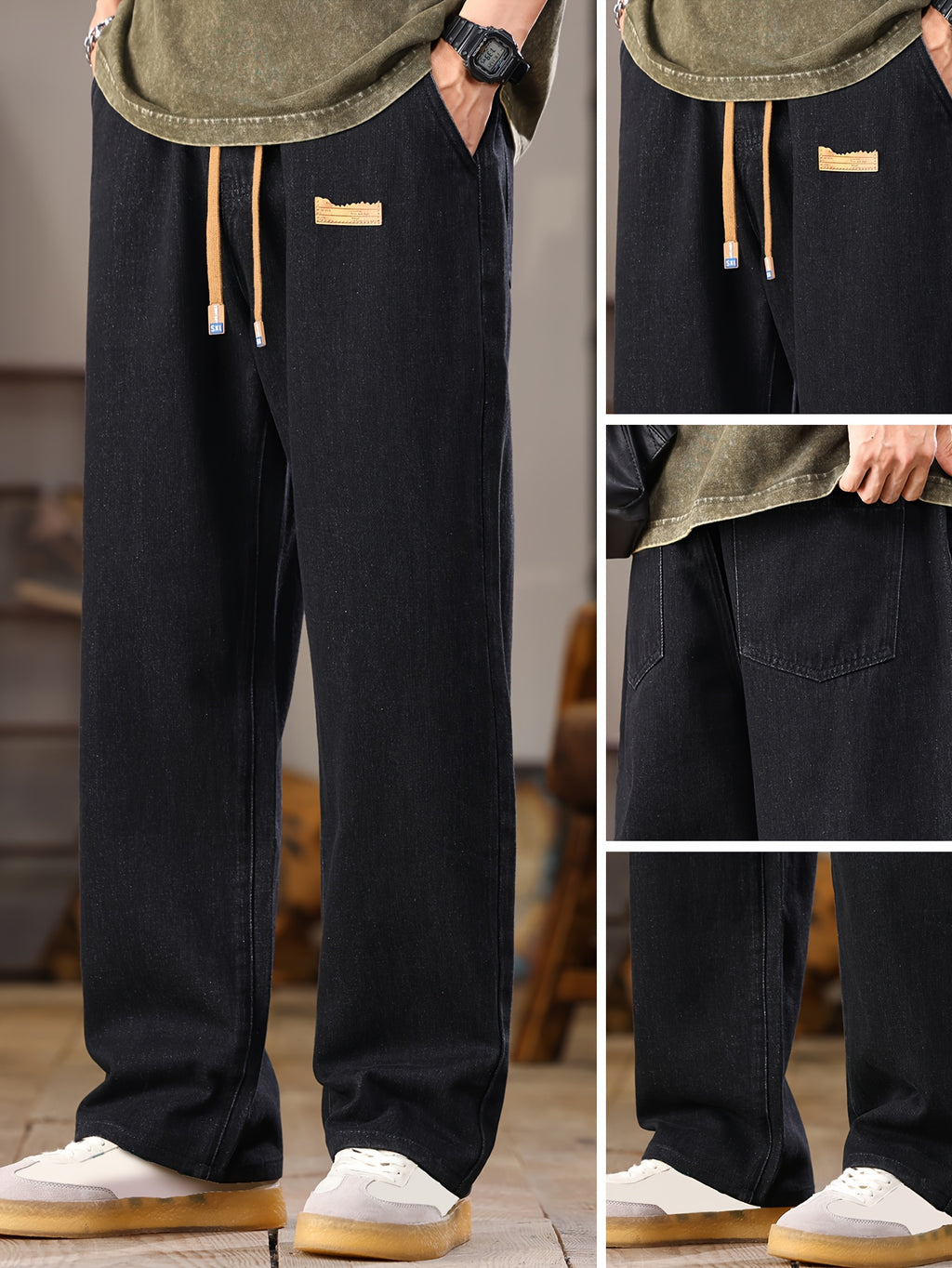 Thrynn | Lichtblauwe herenjeans in Koreaanse stijl – rechte pasvorm