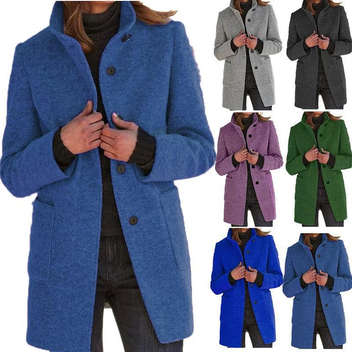 Brisendra | Warmer Wintermantel für Damen – Klassischer, langer und stilvoller Mantel für kaltes Wetter