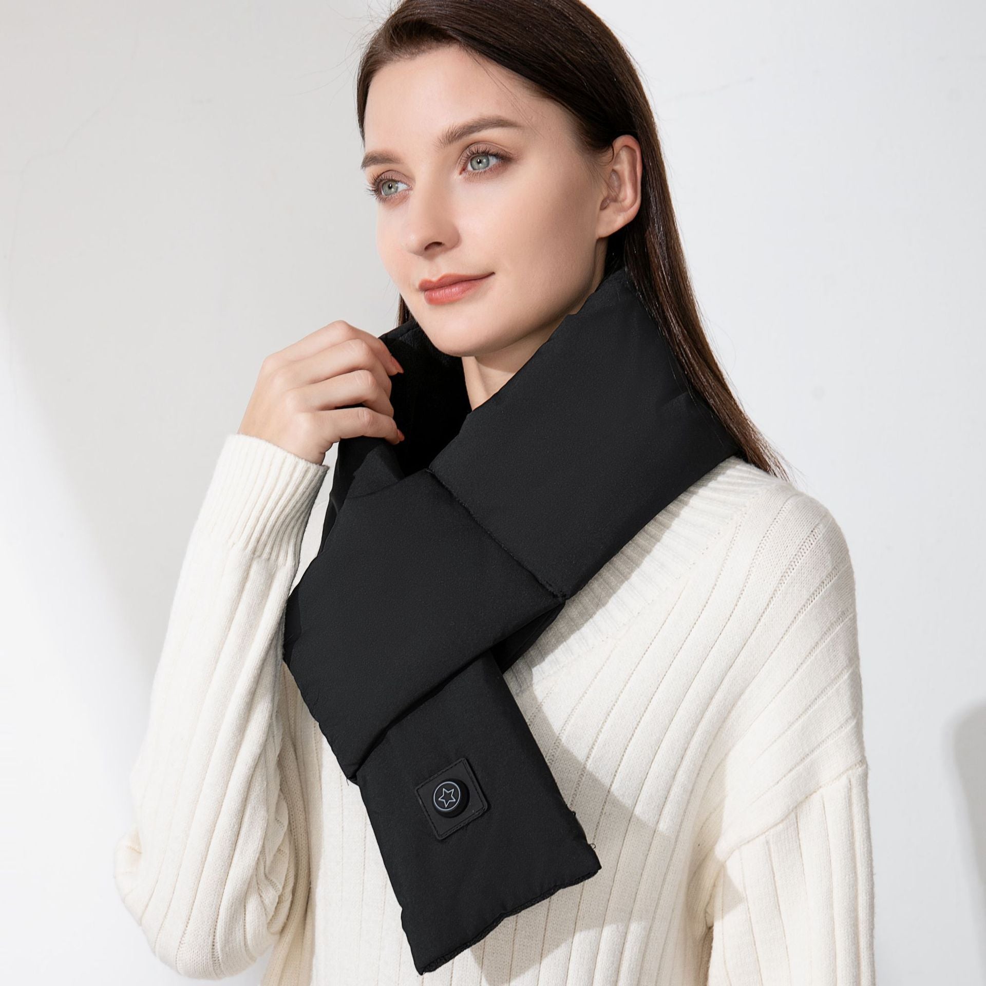 ThermaScarf | Elektrisch beheizbarer Schal – USB-aufladbarer Nackenwärmer, weicher Winterschal