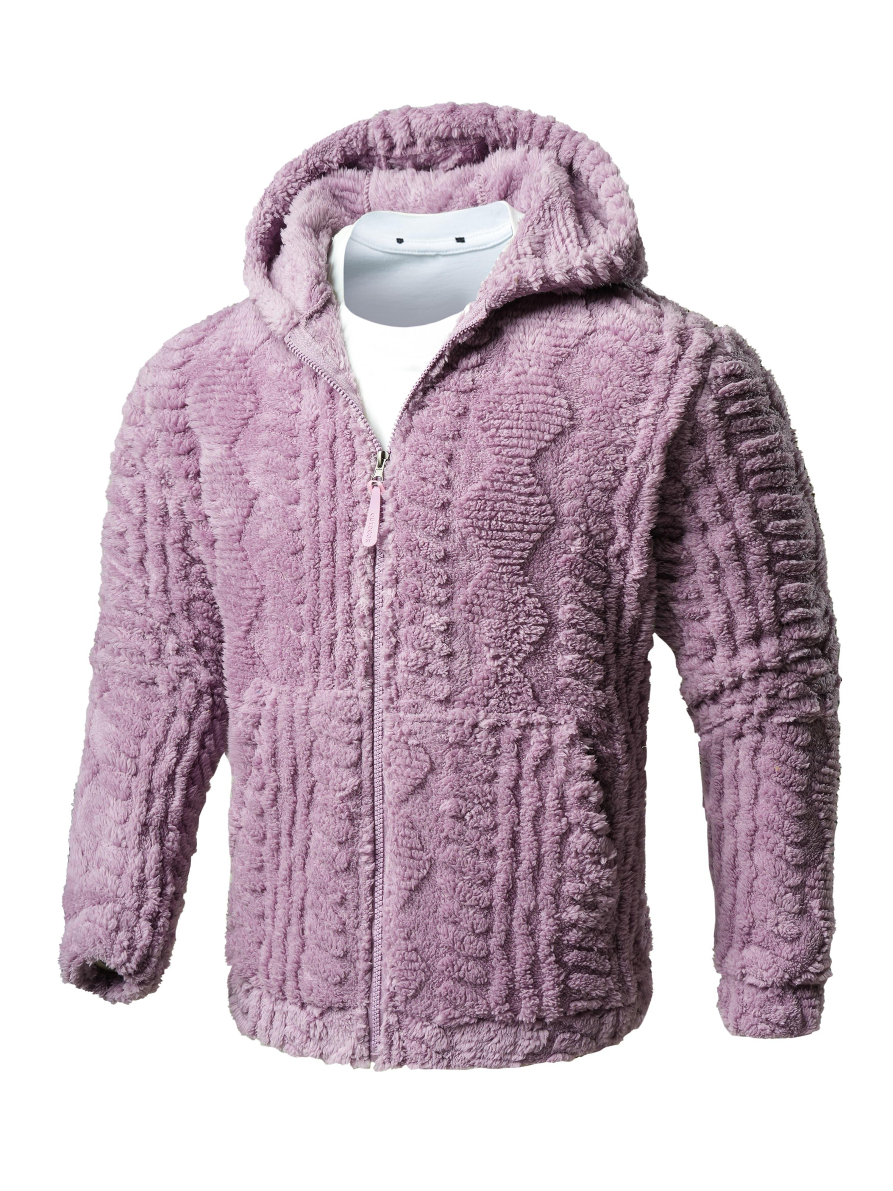 Taven | Lichtgewicht effen hoodiejas voor heren – Warme jas met ritssluiting en lange mouwen