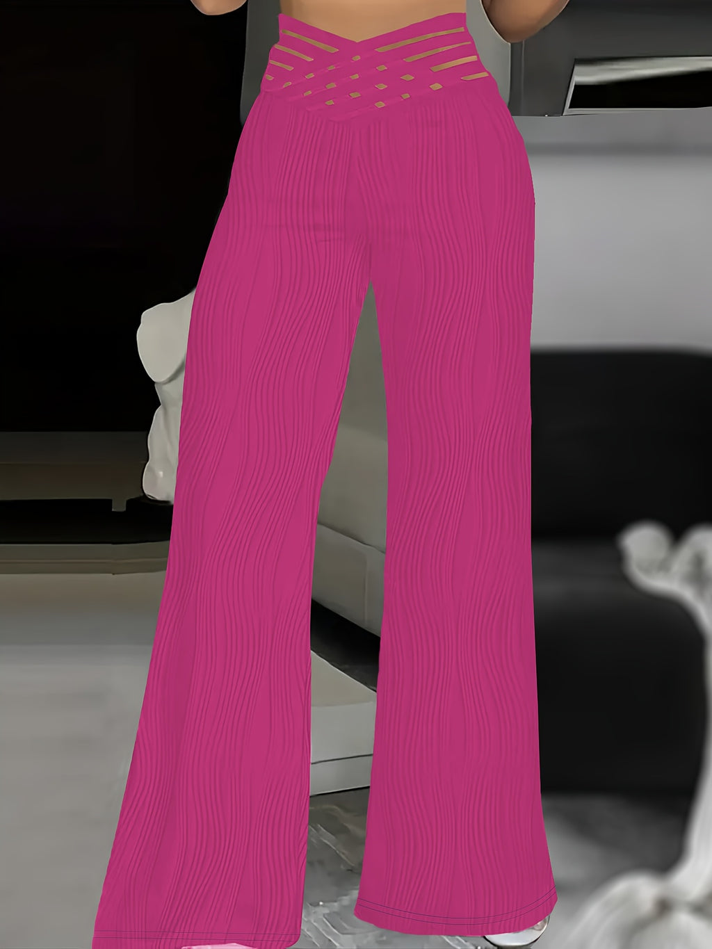 Moira | Broek met wijde pijpen en hoge taille Y2K los voor dames - Trendy casual mode