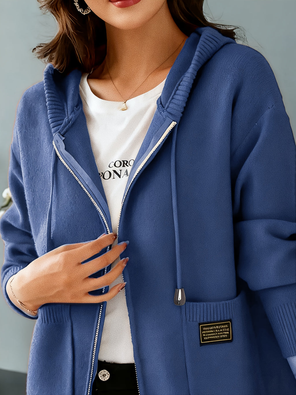 Adalira | Elegante damescardigan met capuchon – Lichtgewicht gebreid kledingstuk