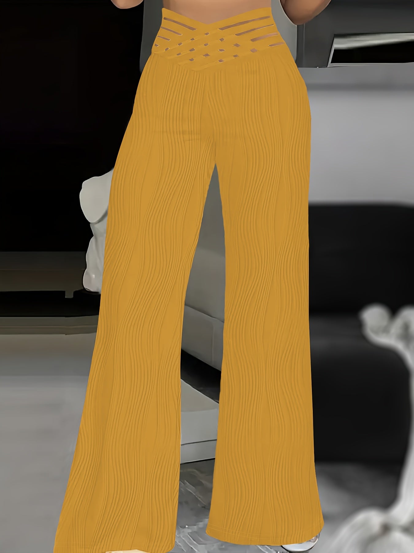 Moira | Broek met wijde pijpen en hoge taille Y2K los voor dames - Trendy casual mode