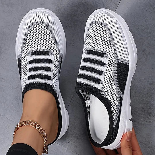 Nyraeth | Slip-on sneakers voor dames – Lichtgewicht, ademende schoenen van mesh, casual wandelsneakers