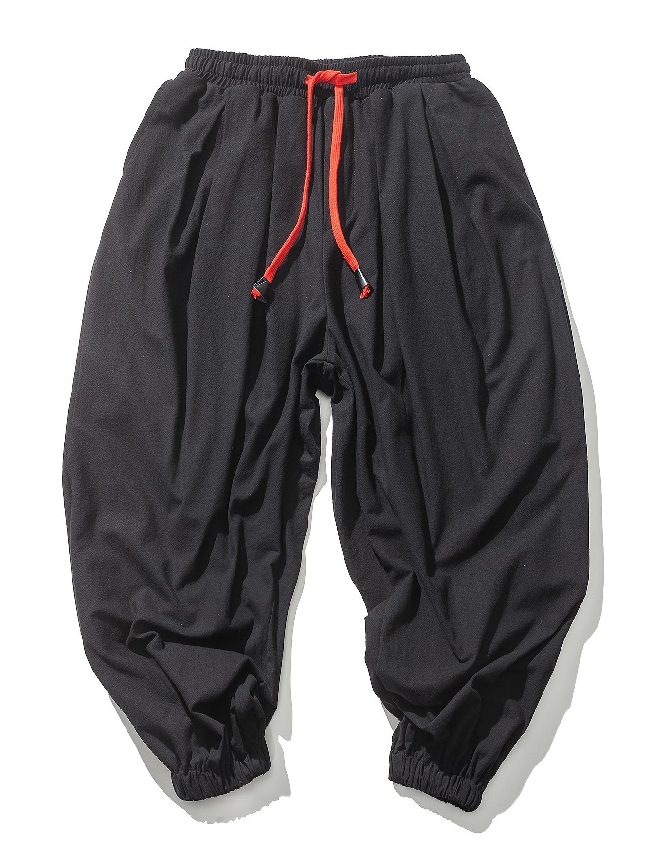 Rhaegar | Schwarze Leinenhose für Herren – leicht, lockere Passform, elastischer Bund, Kordelzug