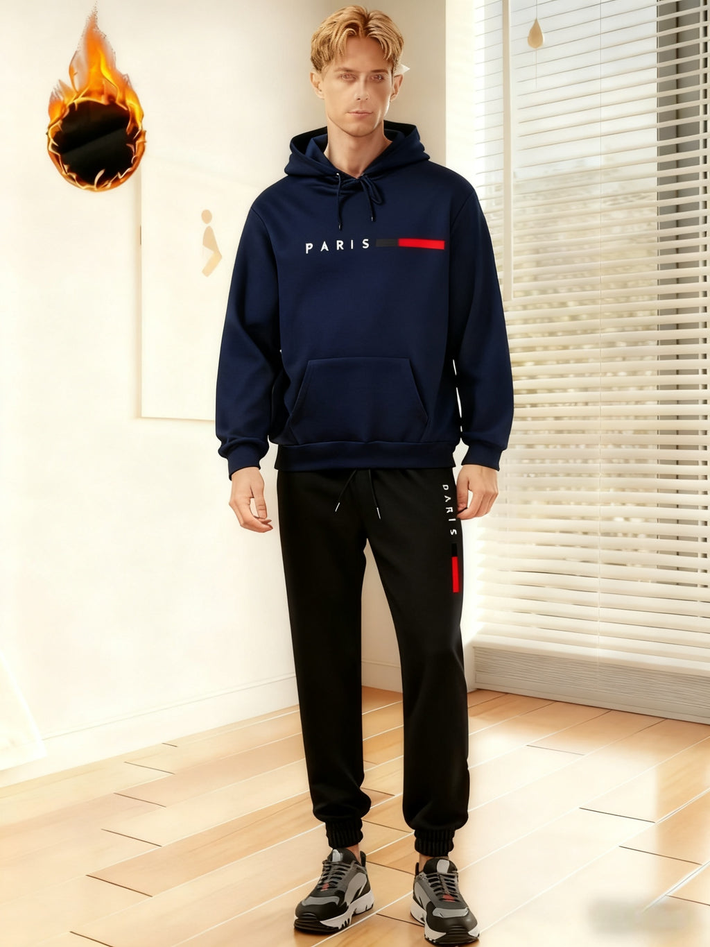 Brice | Herren 2-teiliges Hoodie- und Jogginghosen-Set – Lässige Sportbekleidung, Jogginganzug aus Stretchmaterial