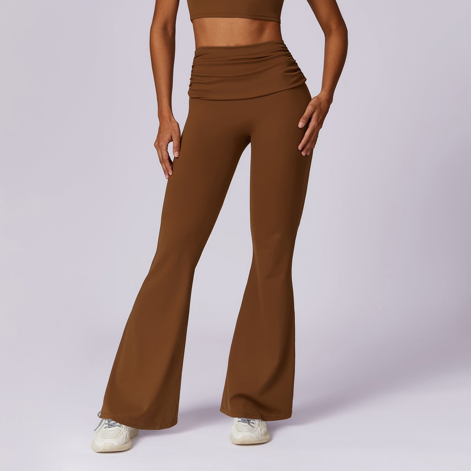 Nyxarae | Dames Stretch Flared Legging – Hoge Taille Comfortabele Broek voor Werk