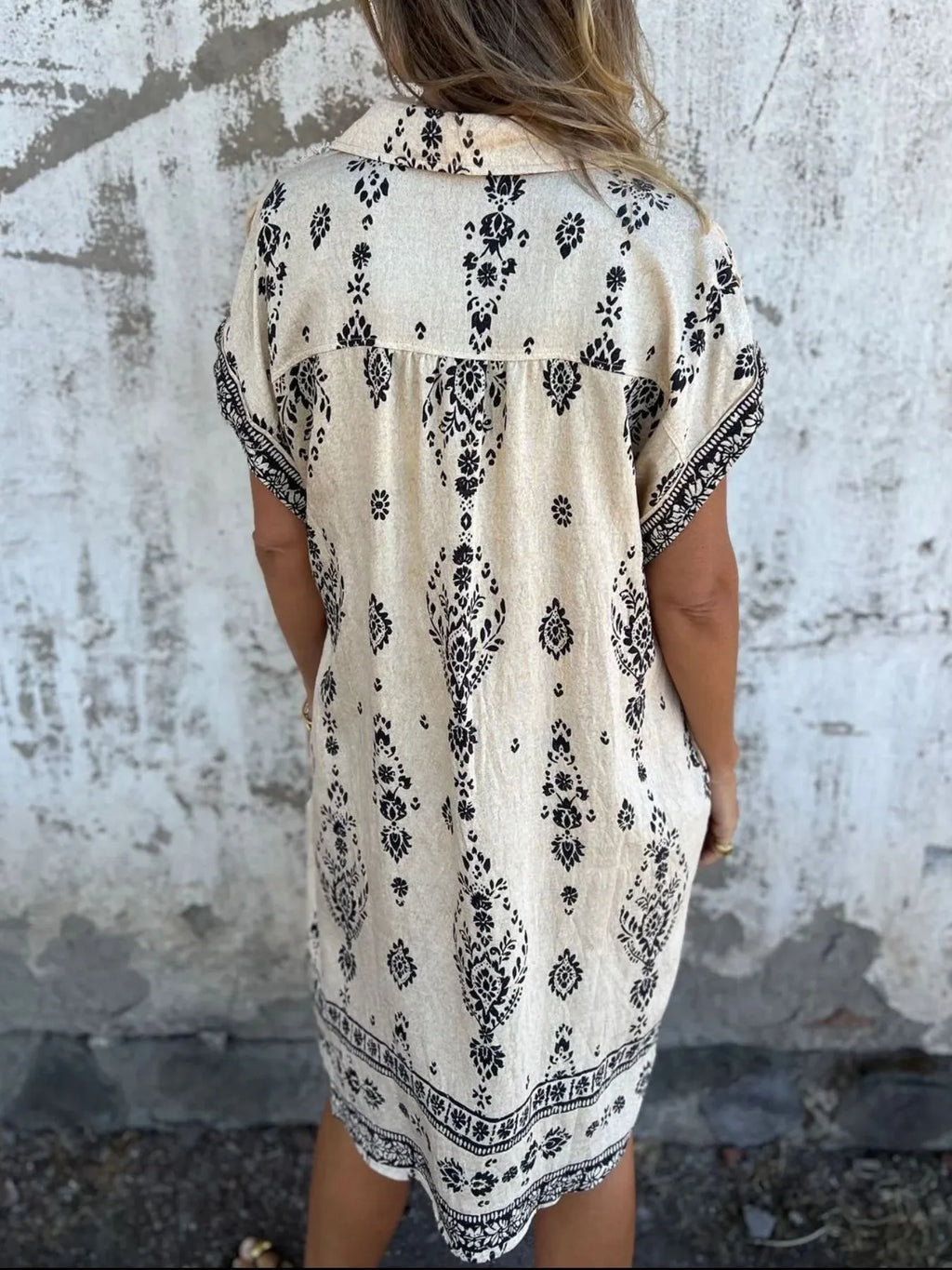 Azyra | Boho Breeze Midi-jurk – Casual jurk met relaxte pasvorm voor dames