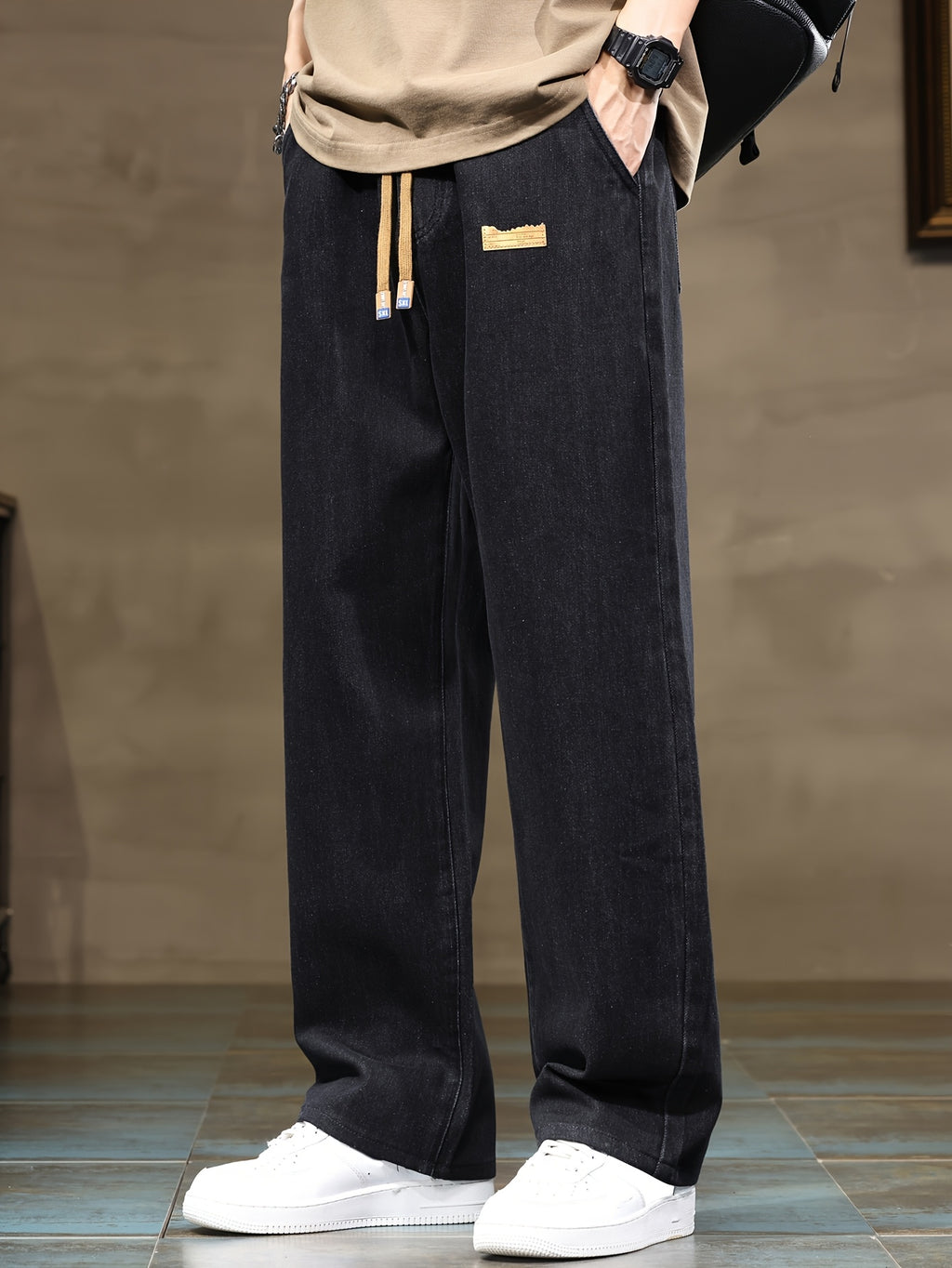 Thrynn | Lichtblauwe herenjeans in Koreaanse stijl – rechte pasvorm