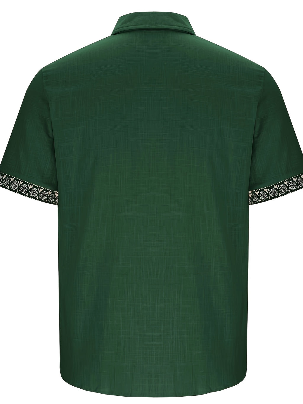 Wrenz | Herenoverhemd met patchworkprint – Casual overhemd met korte mouwen, revers en borstzak