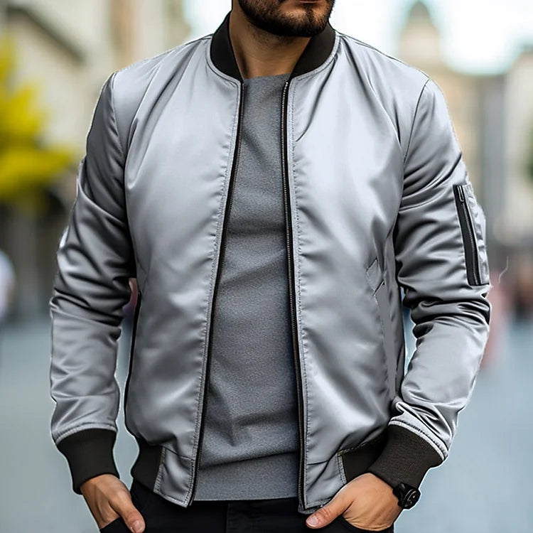 Vornic | Blouson bomber léger et tendance - coupe-vent déperlant avec poignets côtelés