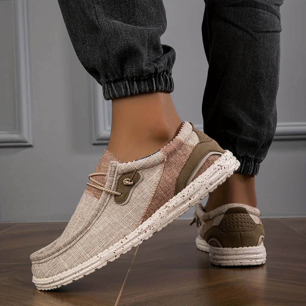 Loafix | Canvas-Slipper für Herren – Atmungsaktiv, rutschfest, leicht