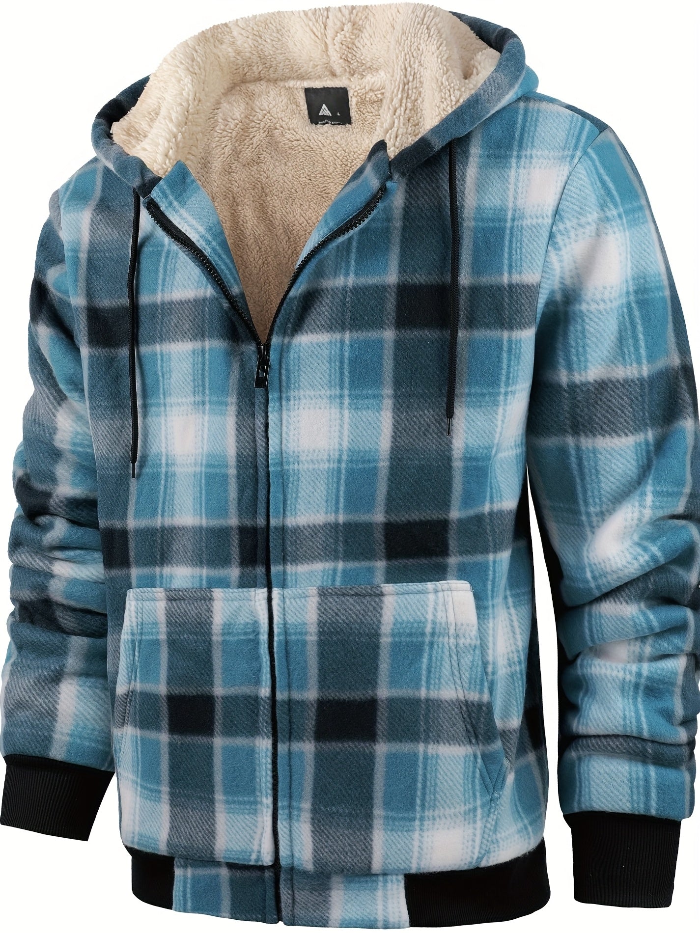 Luthar | Heren fleece hoodiejack voor zware omstandigheden – Warme winterjas met verstelbare capuchon