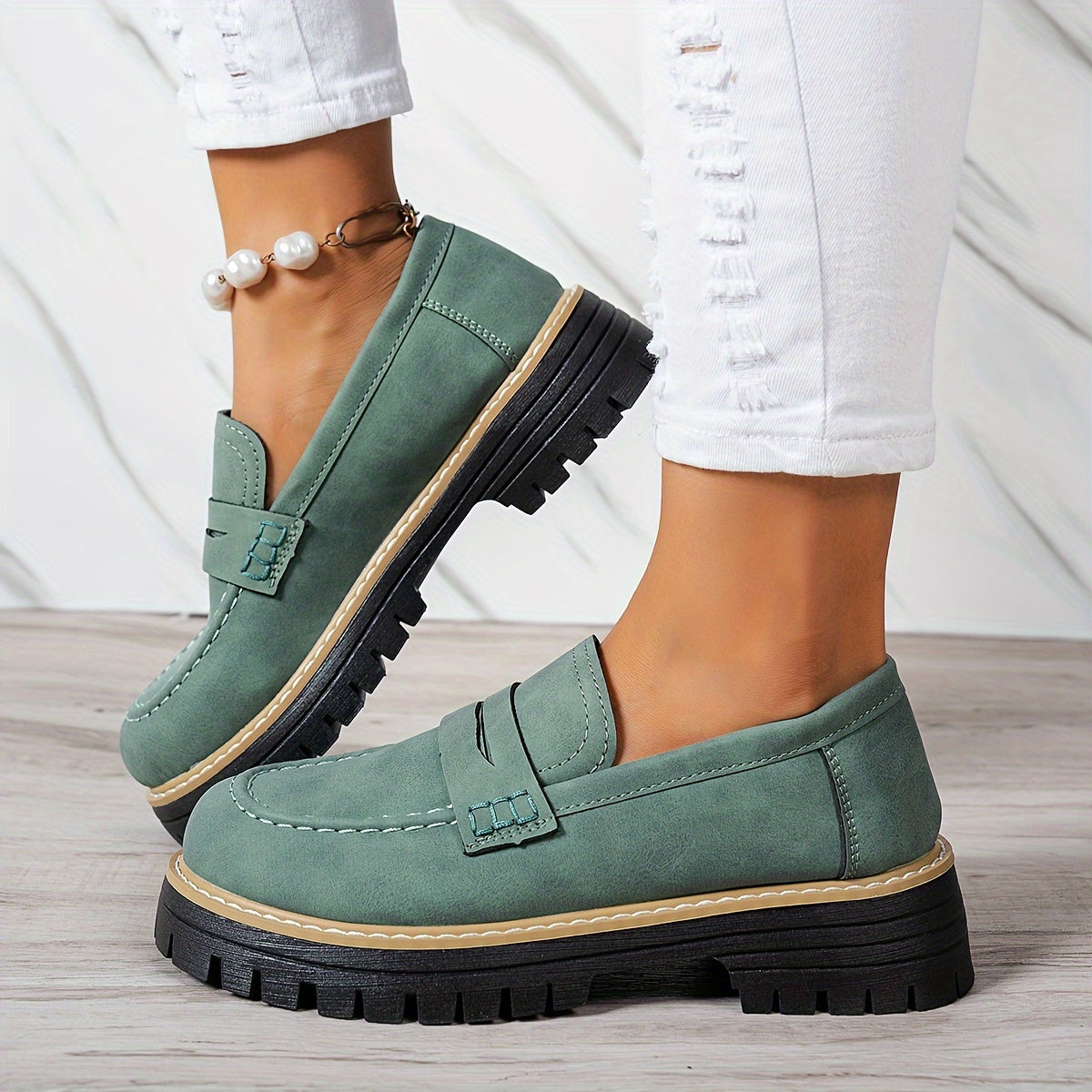 LoaferMax | Retro-Slipper für Damen – Penny-Loafer aus Kunstleder