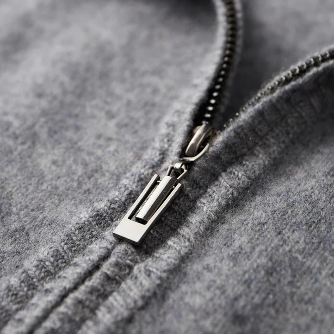 Sylvarn | Pull zippé en laine mérinos pour homme – Doux, chaud, léger, décontracté et élégant