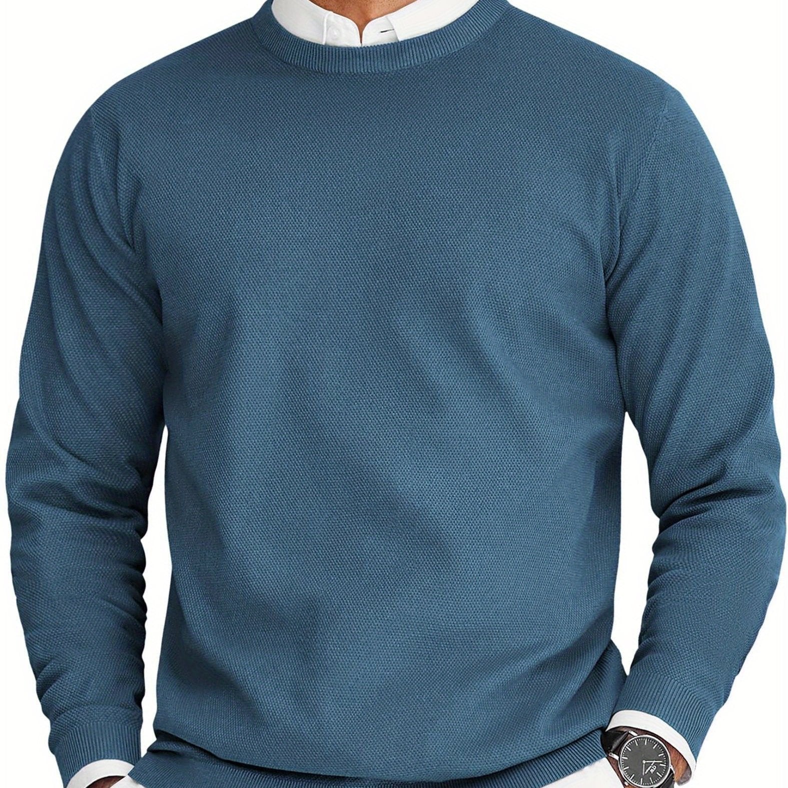 Thorrin | Pull classique en maille pour homme, col rond, manches longues, couleur unie, style décontracté au quotidien