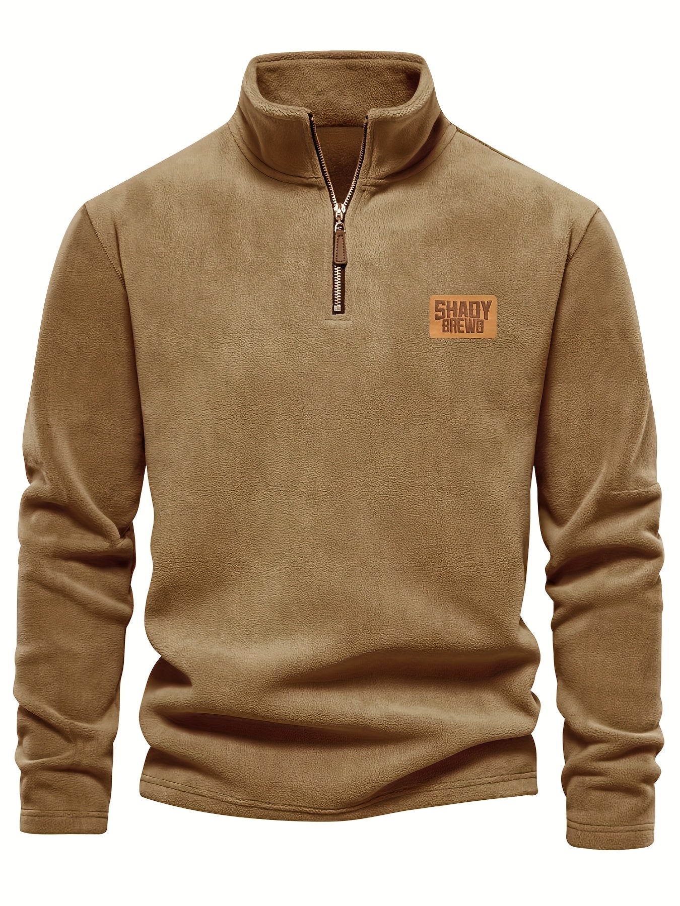 Daire | Thermische fleece gevoerde heren trui met halve rits – Warm, stevig winterhemd, halve rits