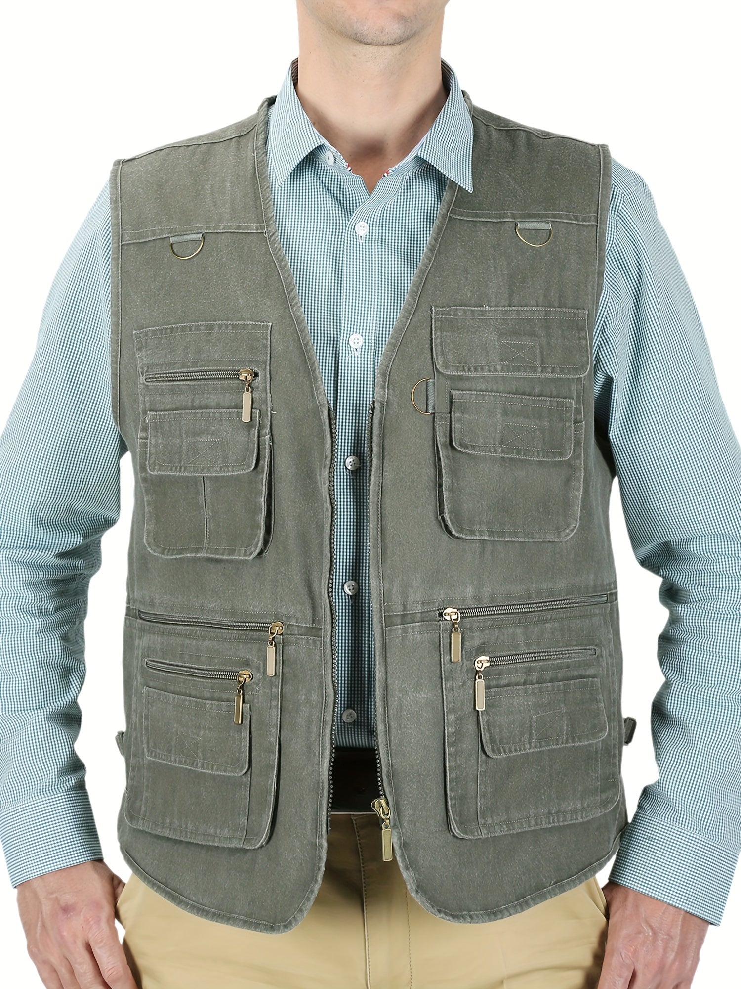 Antonio | Outdoor reisvest voor heren – lichtgewicht stone-washed tactisch vest met meerdere zakken