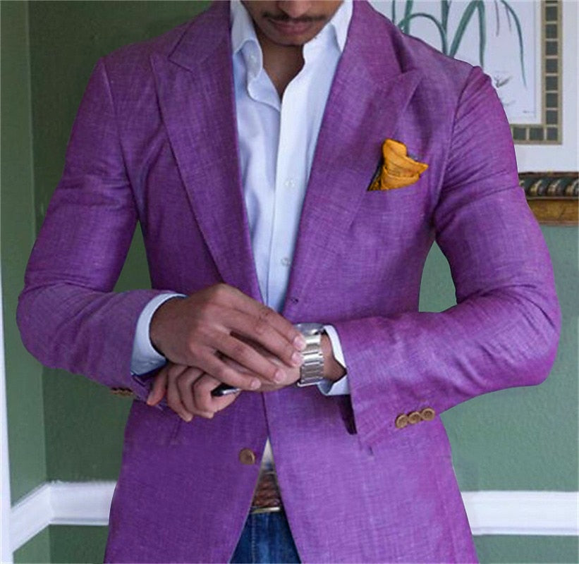Zephan | Blazer en lin pour homme - veste légère et respirante, coupe confortable, idéale pour les occasions décontractées et habillées