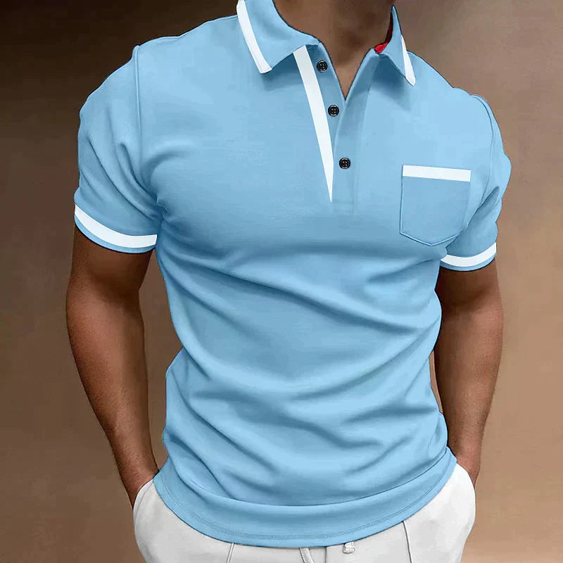 Kryven | Elegantes Herren-Polohemd – Premium-Baumwolle, Kurzarm, Freizeit &amp; Büro, bequeme Passform