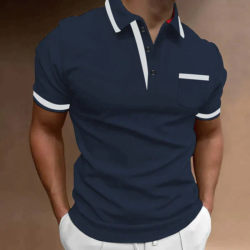Kryven | Elegantes Herren-Polohemd – Premium-Baumwolle, Kurzarm, Freizeit &amp; Büro, bequeme Passform