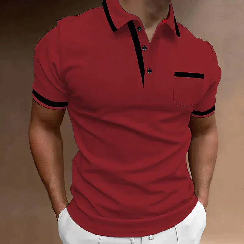 Kryven | Elegantes Herren-Polohemd – Premium-Baumwolle, Kurzarm, Freizeit &amp; Büro, bequeme Passform