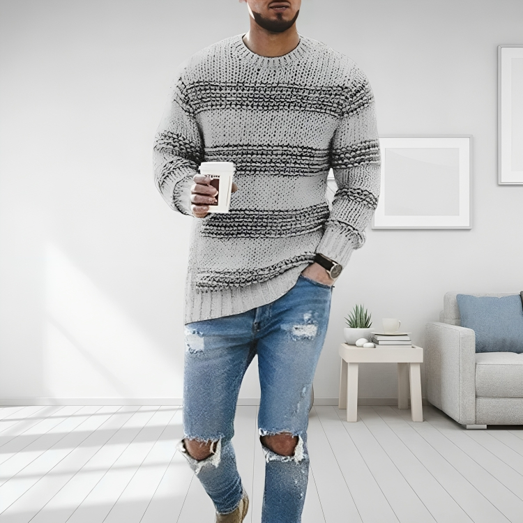 Merek | Comfortabele herentrui – zachte gebreide pullover, casual en comfortabel voor dagelijks gebruik