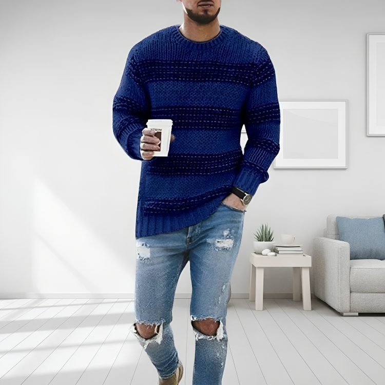 Merek | Comfortabele herentrui – zachte gebreide pullover, casual en comfortabel voor dagelijks gebruik