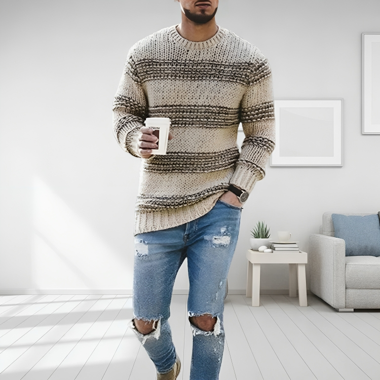 Merek | Comfortabele herentrui – zachte gebreide pullover, casual en comfortabel voor dagelijks gebruik