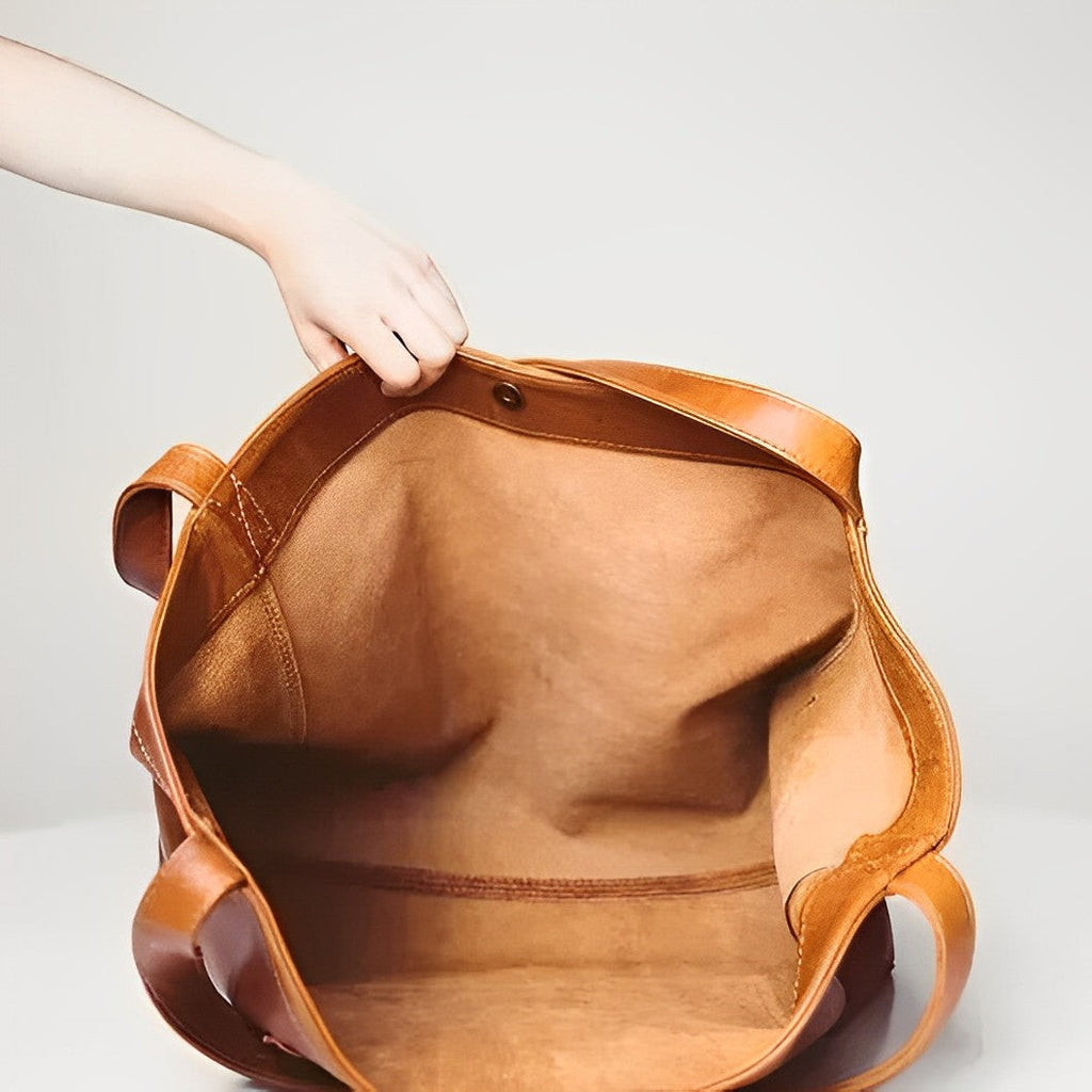 GrandeBag | Grand sac bandoulière en cuir pour femme, sac à main spacieux, sac décontracté pour un usage quotidien