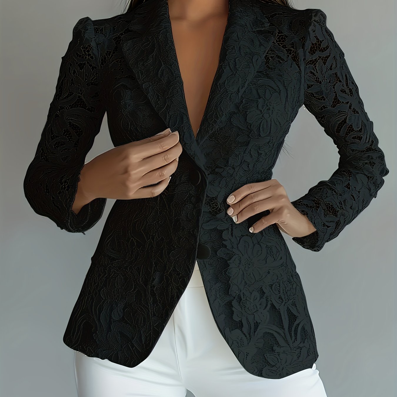 Norielle | Zomerse, doorschijnende damesblazer met voering