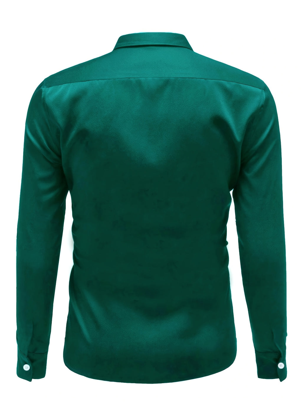 Sébastien | Chemise décontractée en satin à manches longues pour homme - Col élégant pour occasions formelles et décontractées