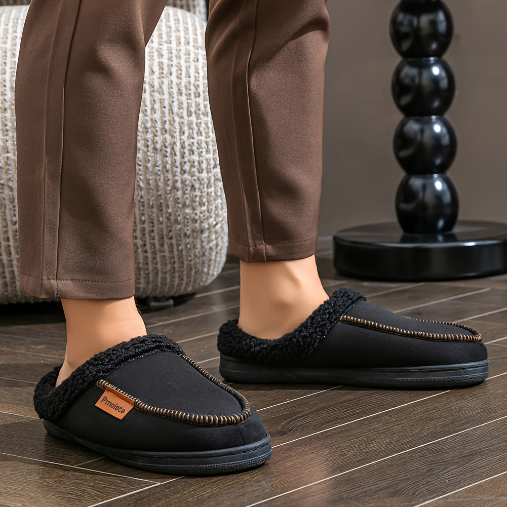 ThermaSole | Heren Memory Foam Slippers Winter Warme Slip-On Moccasin Binnen/Buiten Zachte Stof