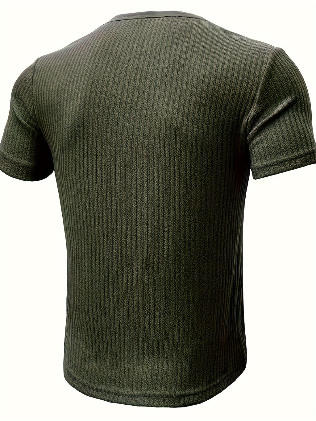 Ralith | T-shirt Henley rayé pour homme - Manches courtes, respirant, décontracté et élégant