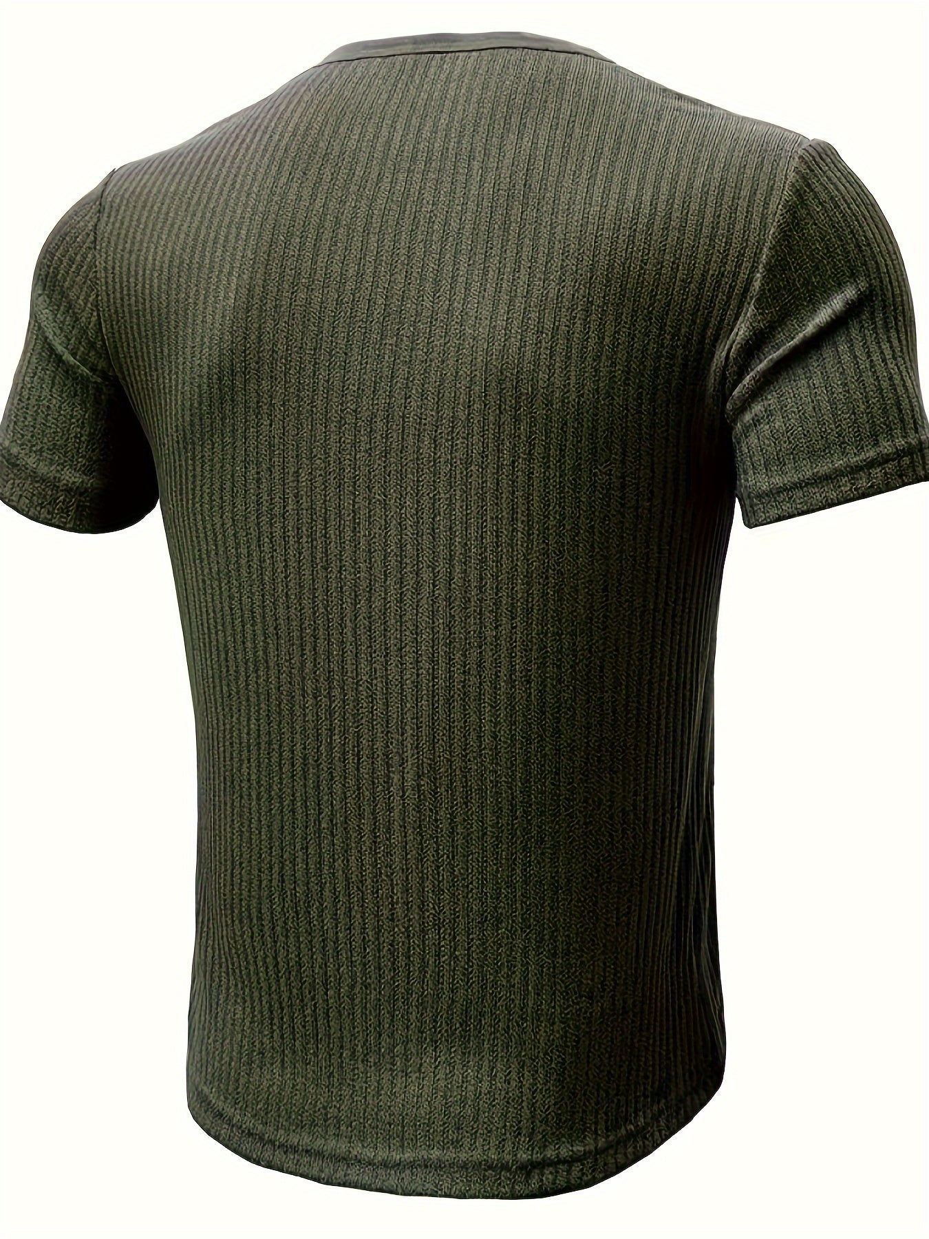 Ralith | T-shirt Henley rayé pour homme - Manches courtes, respirant, décontracté et élégant