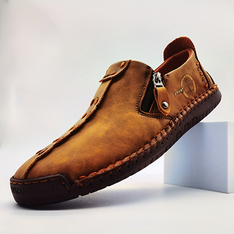 Tapio | Mocassins vintage pour hommes faits main - Mocassins décontractés légers à enfiler pour l'extérieur
