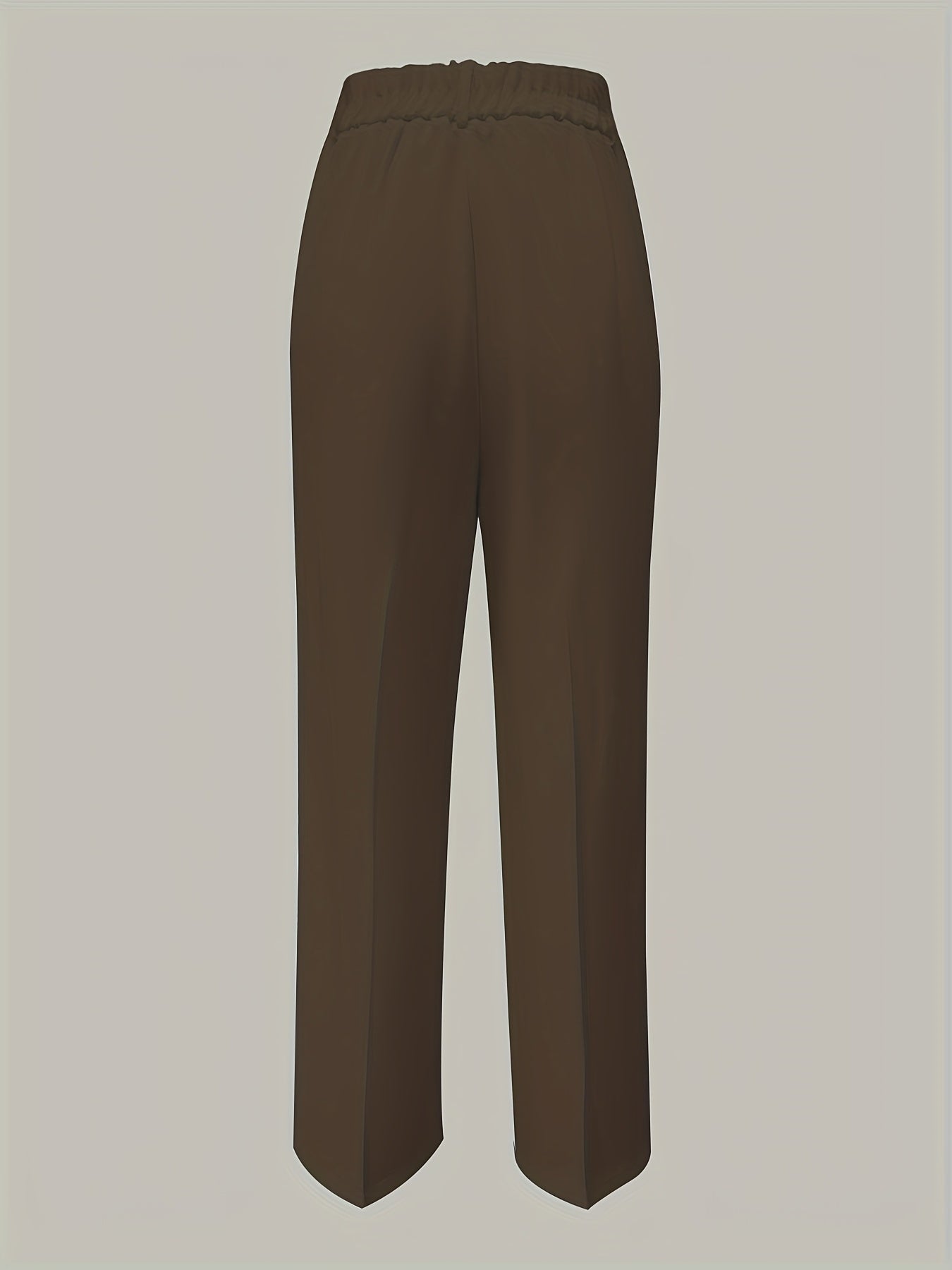 Oralia | Elegante Damenhose mit weitem Bein – Gerade geschnittene, hochgeschnittene Hose mit Knopfverschluss