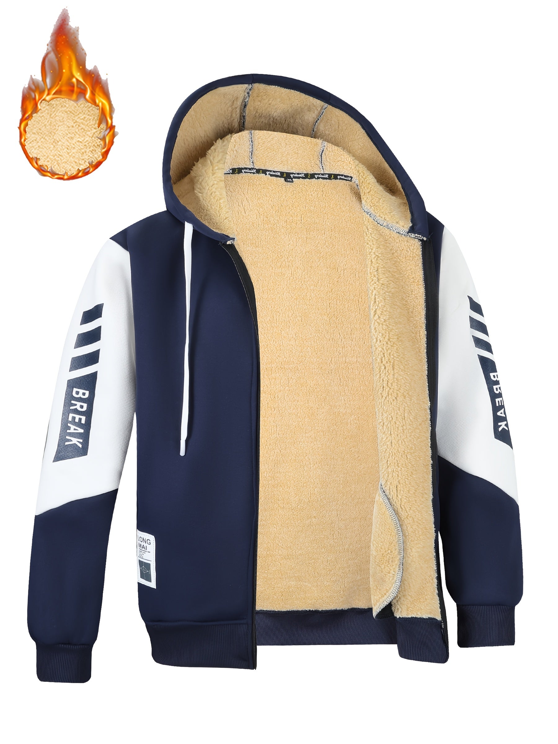 Berengar | Thermische hoodie voor heren – zachte pluche binnenkant, wintersweatshirt
