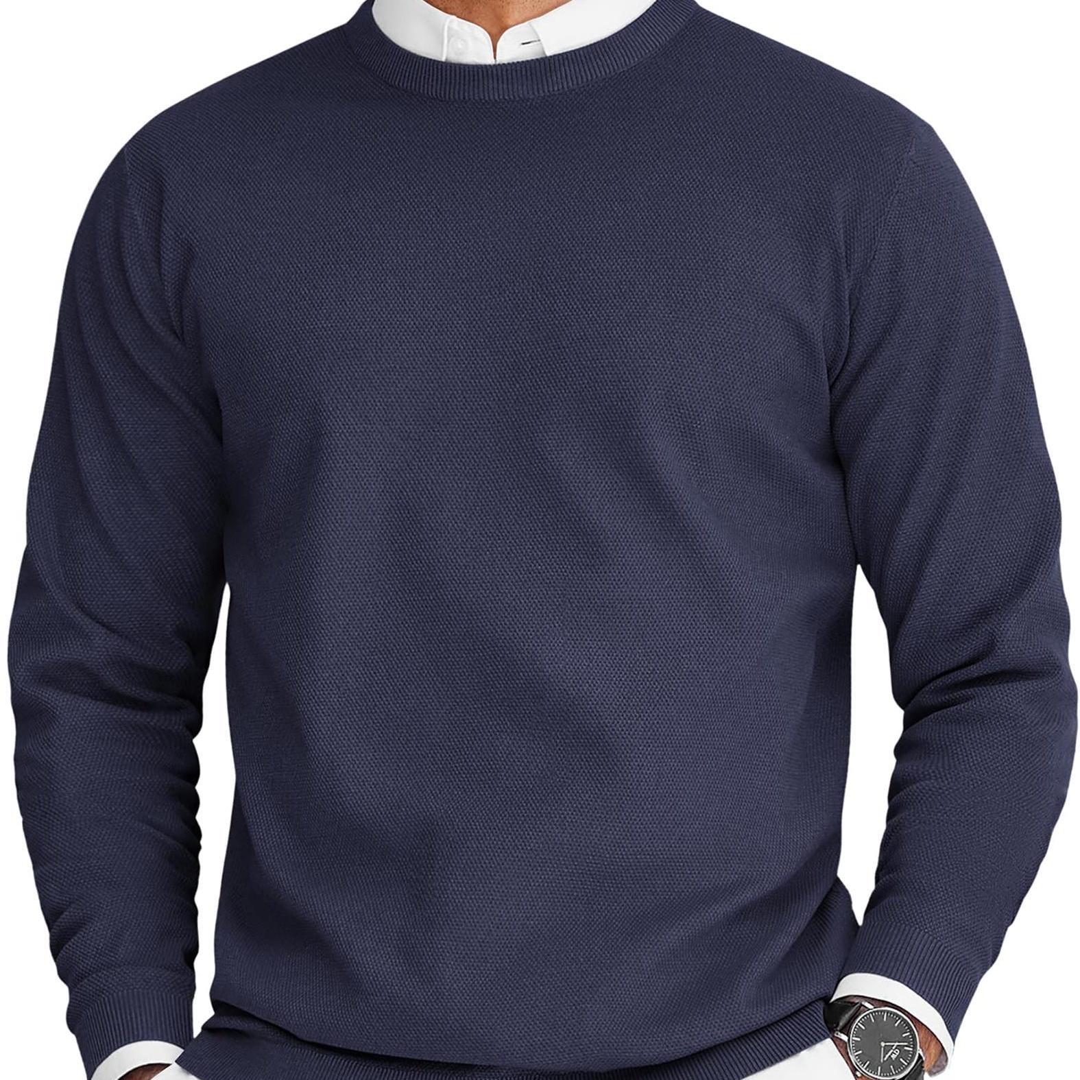 Thorrin | Pull classique en maille pour homme, col rond, manches longues, couleur unie, style décontracté au quotidien