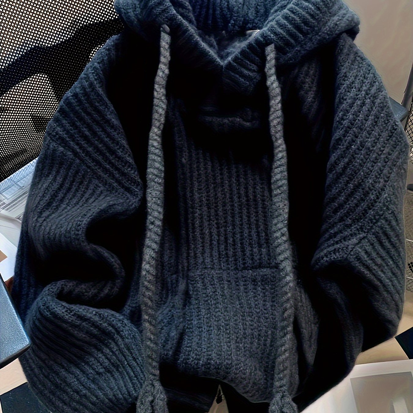 Irelis | Heren trui met capuchon en trekkoord, casual warme pullover met lange mouwen