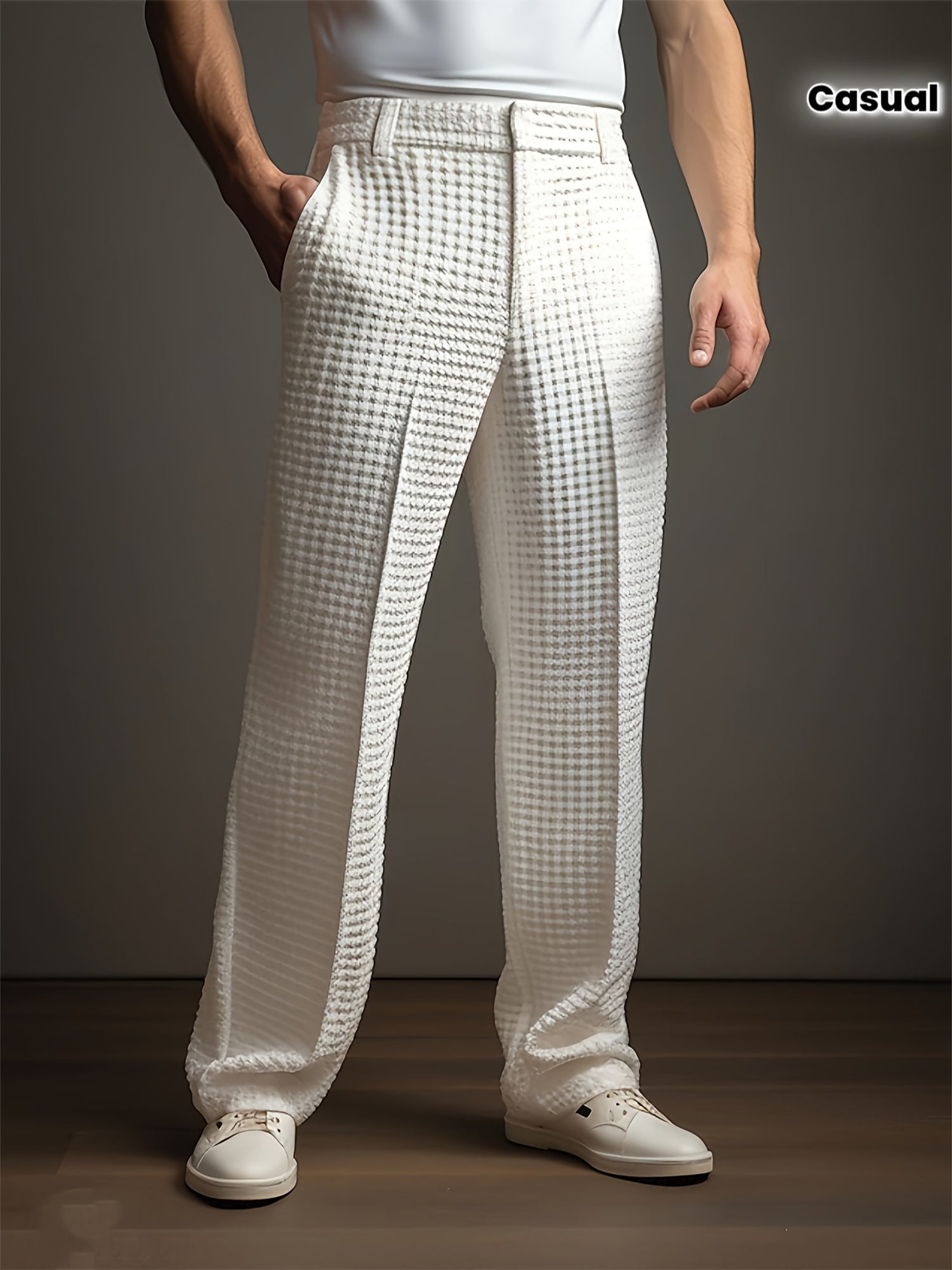 Uther | Herenbroek met rechte pijpen, smart casual – Comfortabele kantoorbroek
