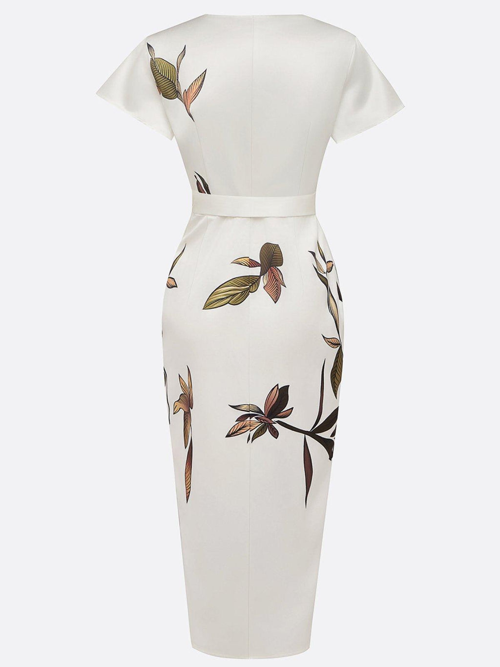 Caelora | Luxe Jurk met Bloemenprint en Overslag voor Dames – Elegante Zomer Midi Jurk