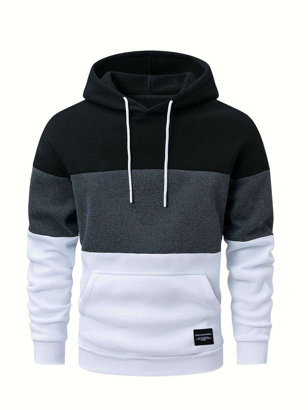 Eitan | Oversized Herren-Hoodie mit Farbblock-Design – Zweifarbiger Pullover mit Tasche