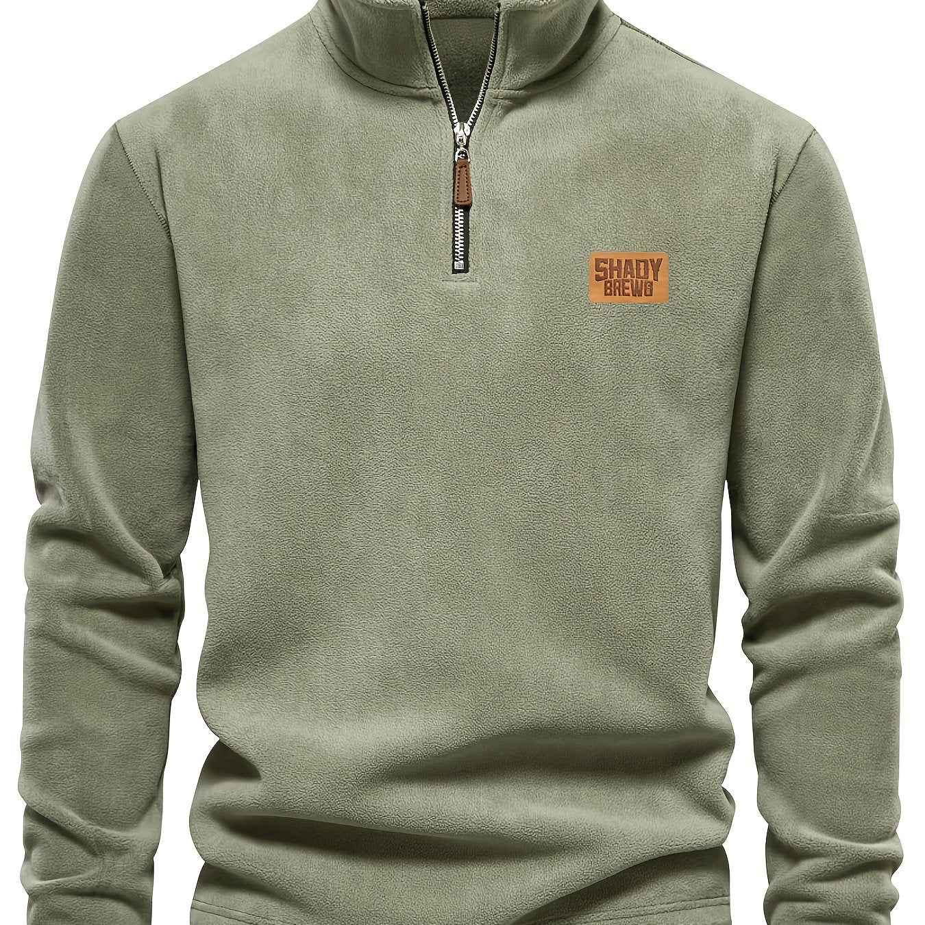 Daire | Thermische fleece gevoerde heren trui met halve rits – Warm, stevig winterhemd, halve rits